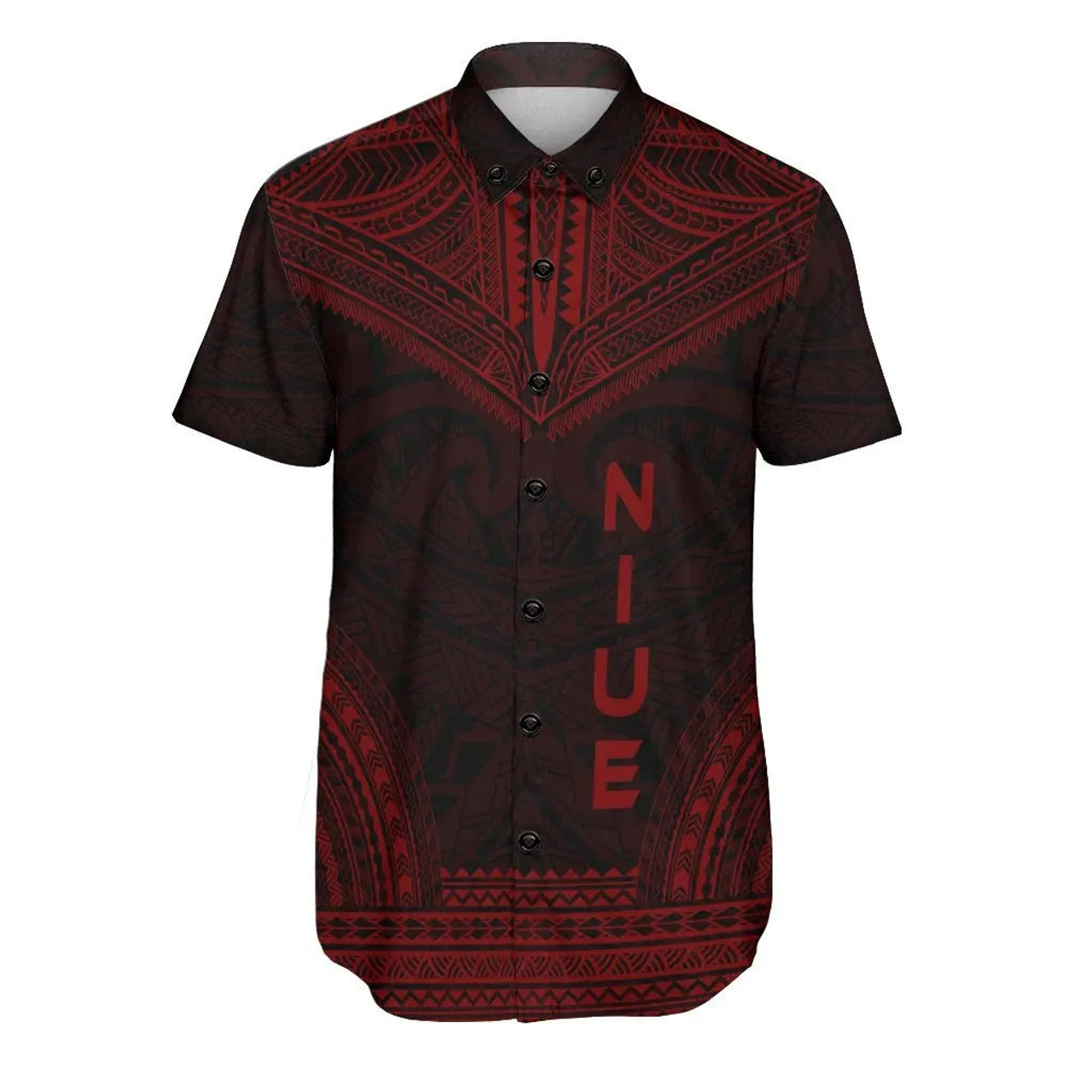 Niue Polynesian Chief Hawaiian Shirts - Red Version 1