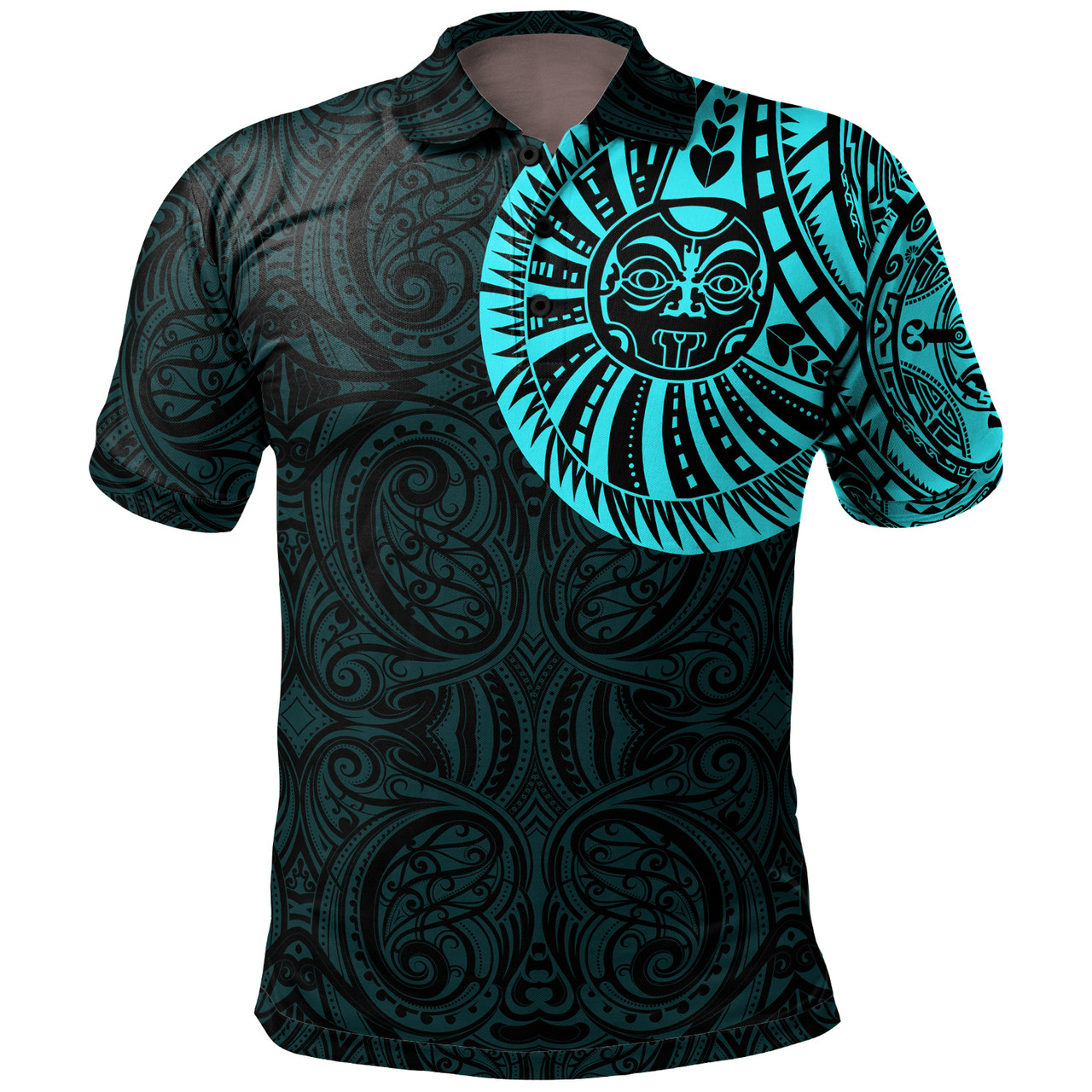 Polynesian Custom Personalised Polo Shirt - Maori Warrior Tattoo Full Color