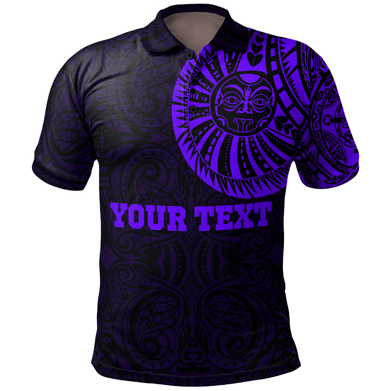 Polynesian Custom Personalised Polo Shirt - Maori Warrior Tattoo Full Color