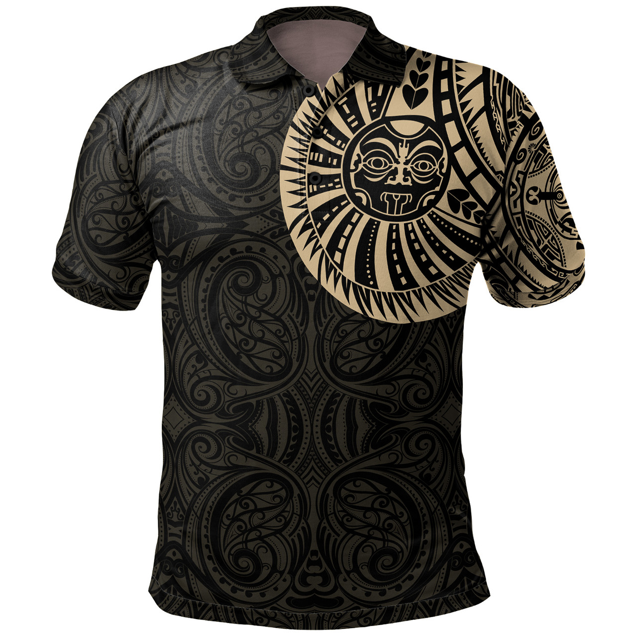 Polynesian Custom Personalised Polo Shirt - Maori Warrior Tattoo Full Color