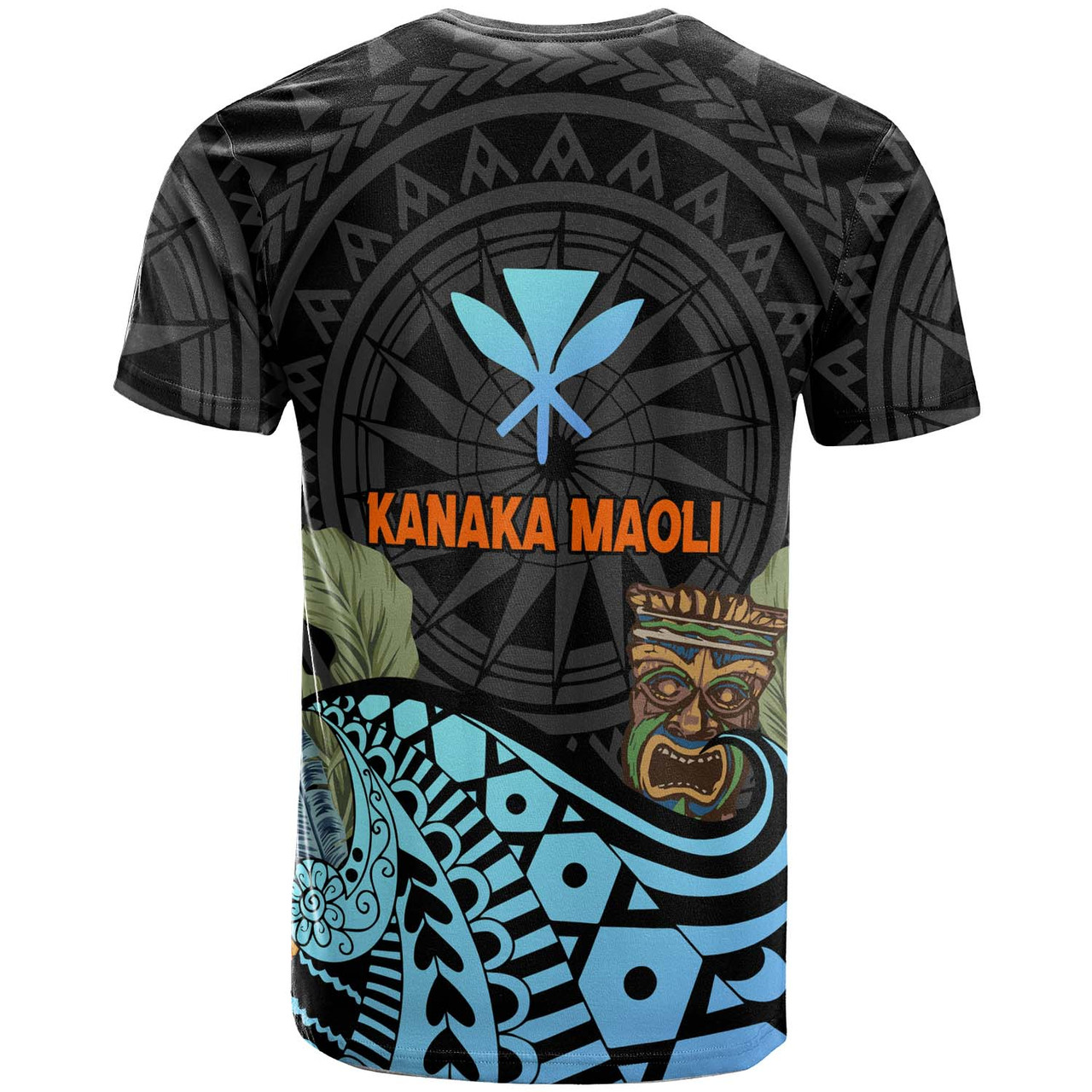 Kanaka Maoli T-shirt - Custom Personalised Kamehameha King and Tiki Mask Polynesian Culture