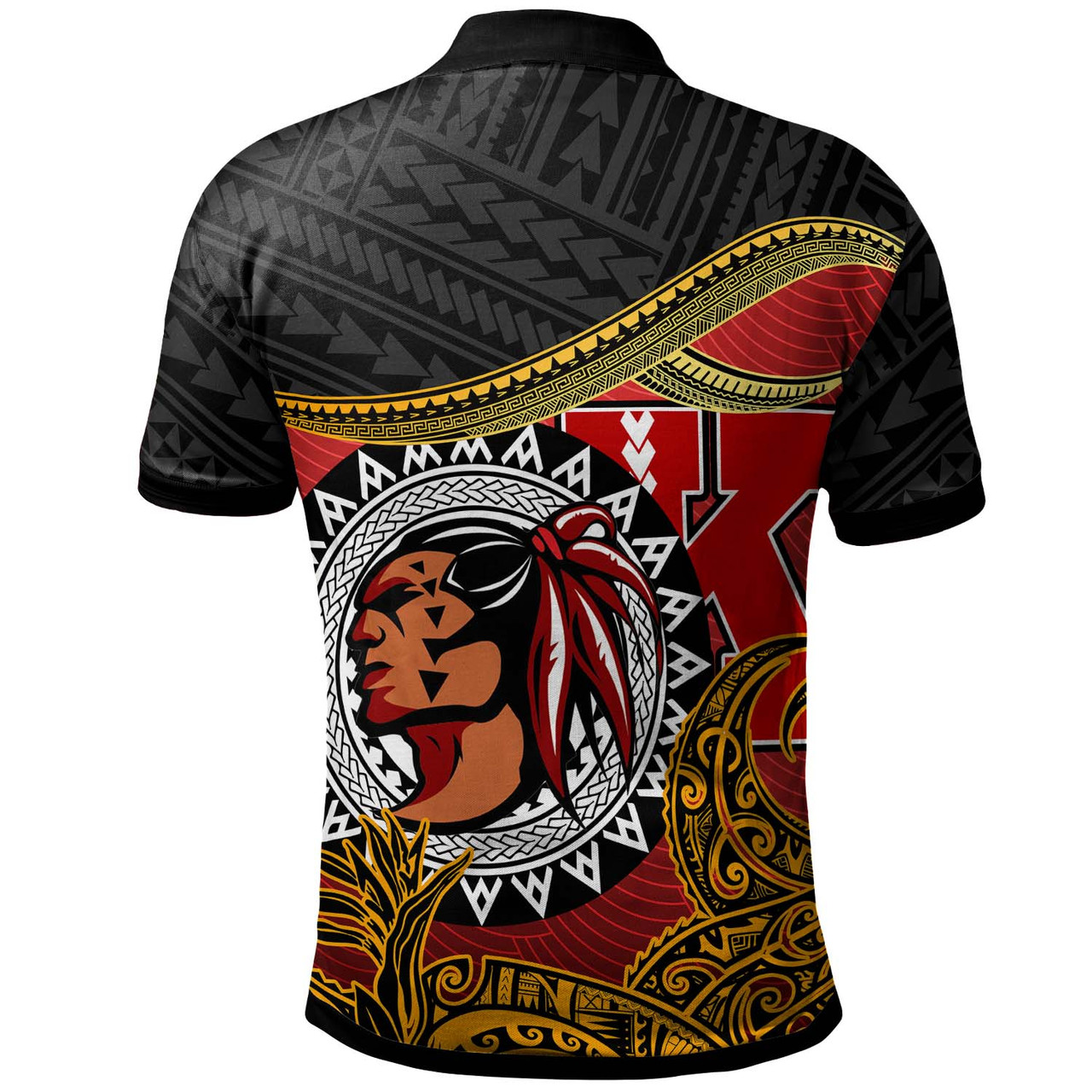 Hawaii Polynesian Polo Shirt - Kahuku High & Intermediate School The Red Raiders Polynesian Culture Pride