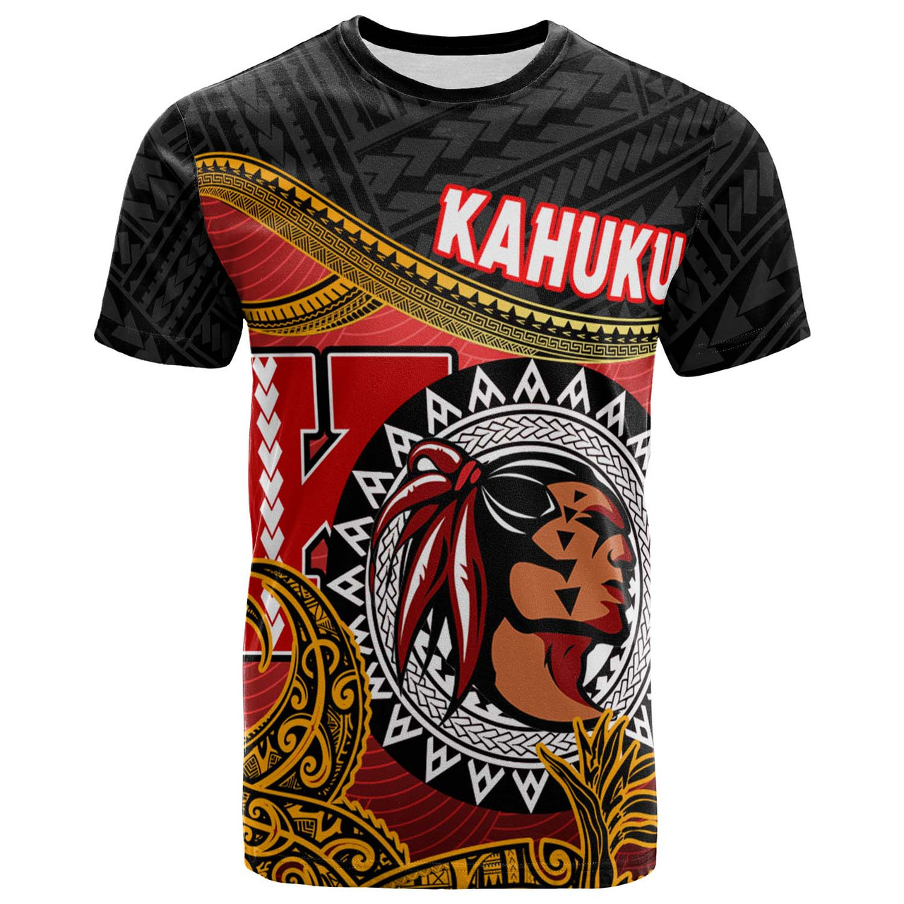 Hawaii Polynesian T-shirt - Kahuku High & Intermediate School The Red Raiders Polynesian Culture Pride