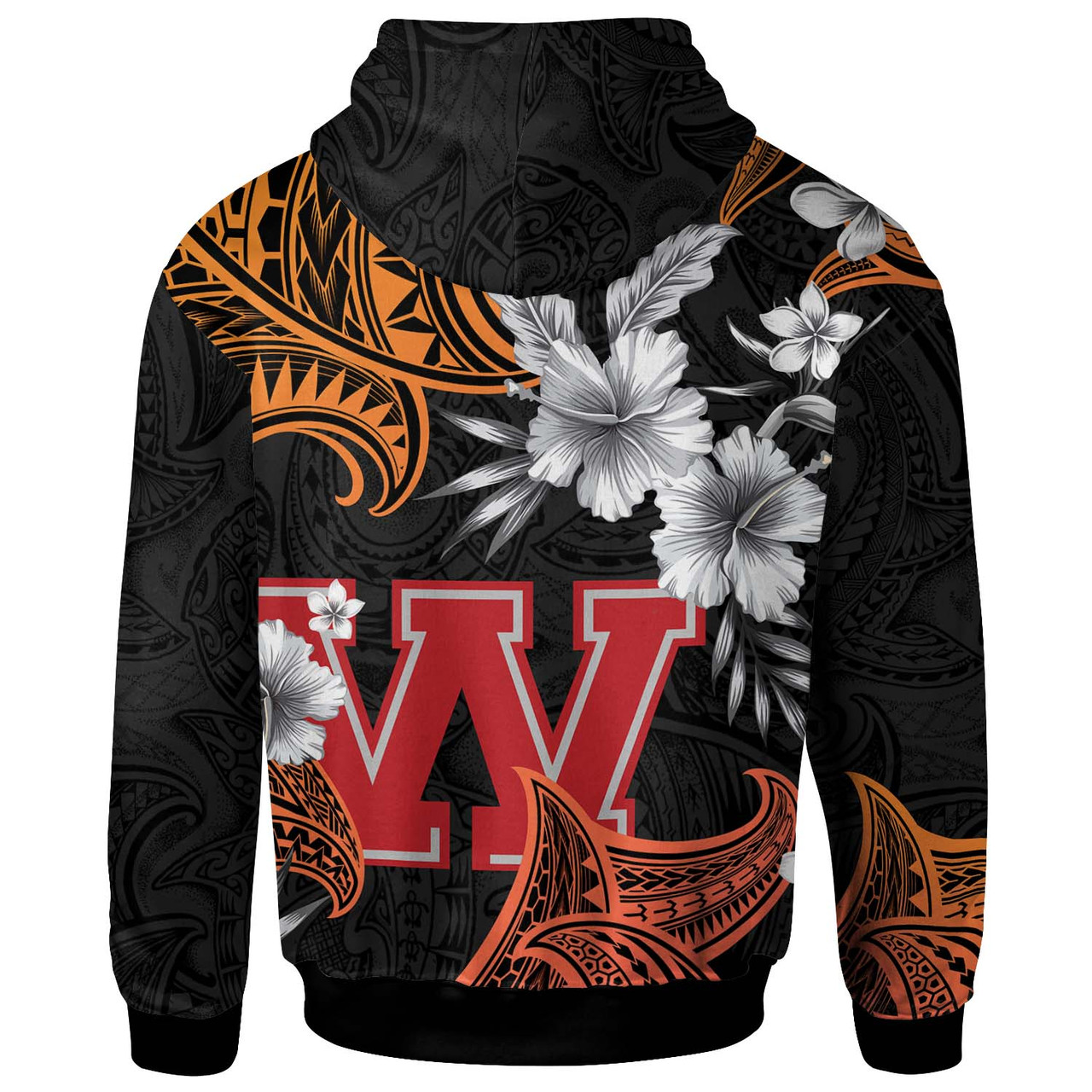 Hawaii Custom Personalised Hoodie - Waialua High & Intermediate School Tribal Pattern