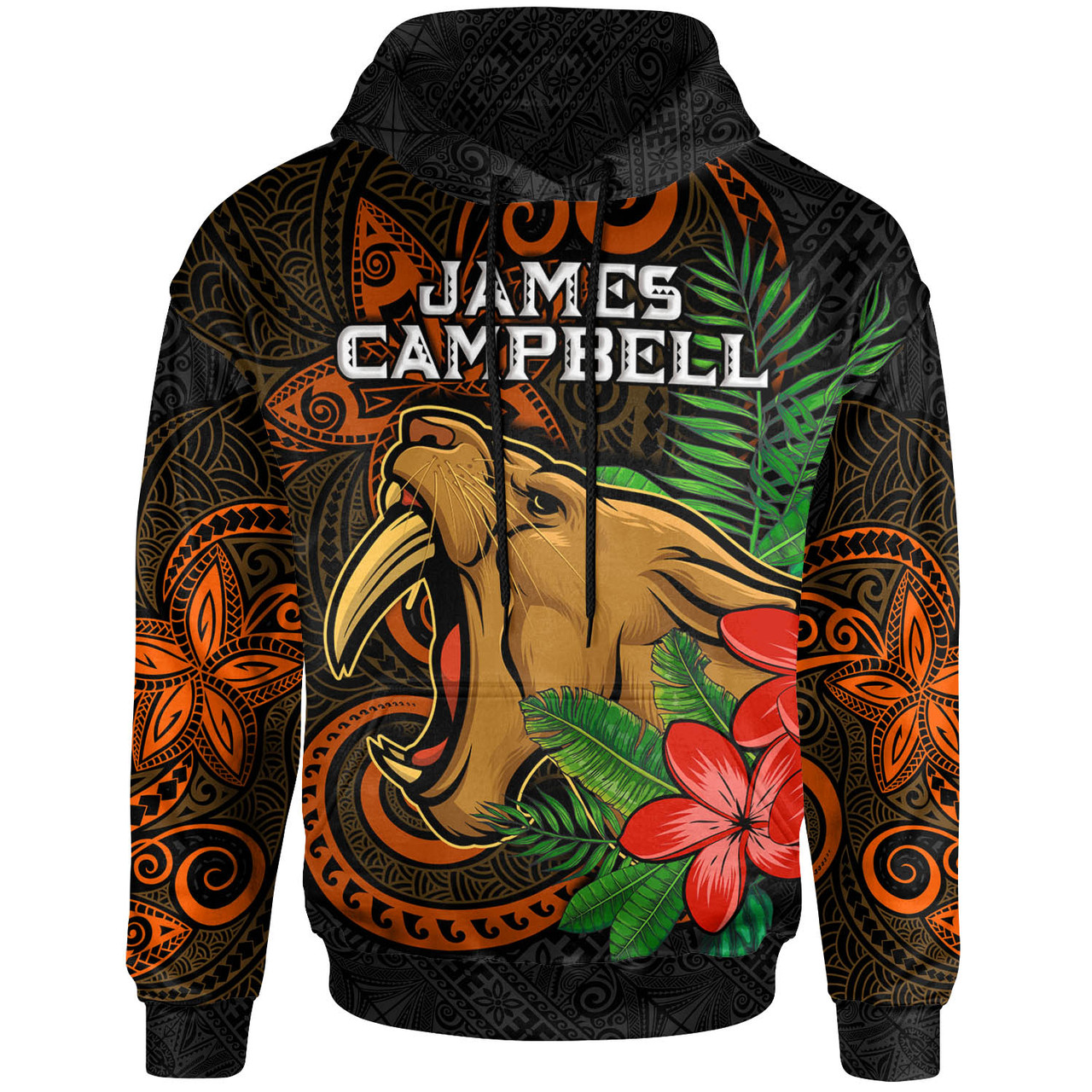 Hawaii Custom Personalised Hoodie - James Campbell High School Polynesian Tribal Pattern