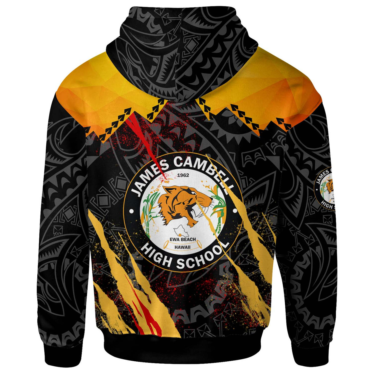 Hawaii Polynesian Hoodie - James Campbell High School Polynesian Pattern