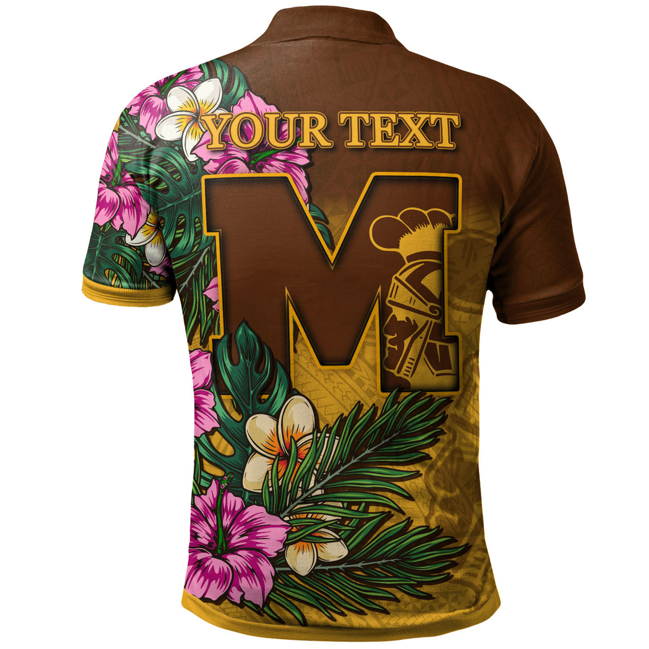 Hawaii Custom Personalised Polo Shirt - Mililani Trojan High School Hawaiian Tropical Flowers Polo Shirt 2