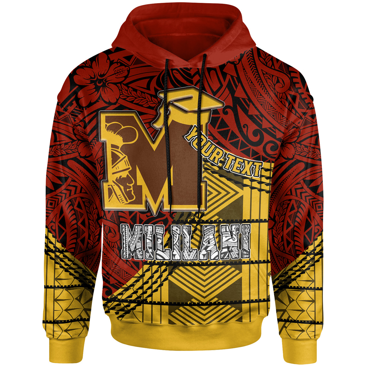 Hawaii Mililani High School Custom Hoodie - Mililani High School Polynesian Pattern