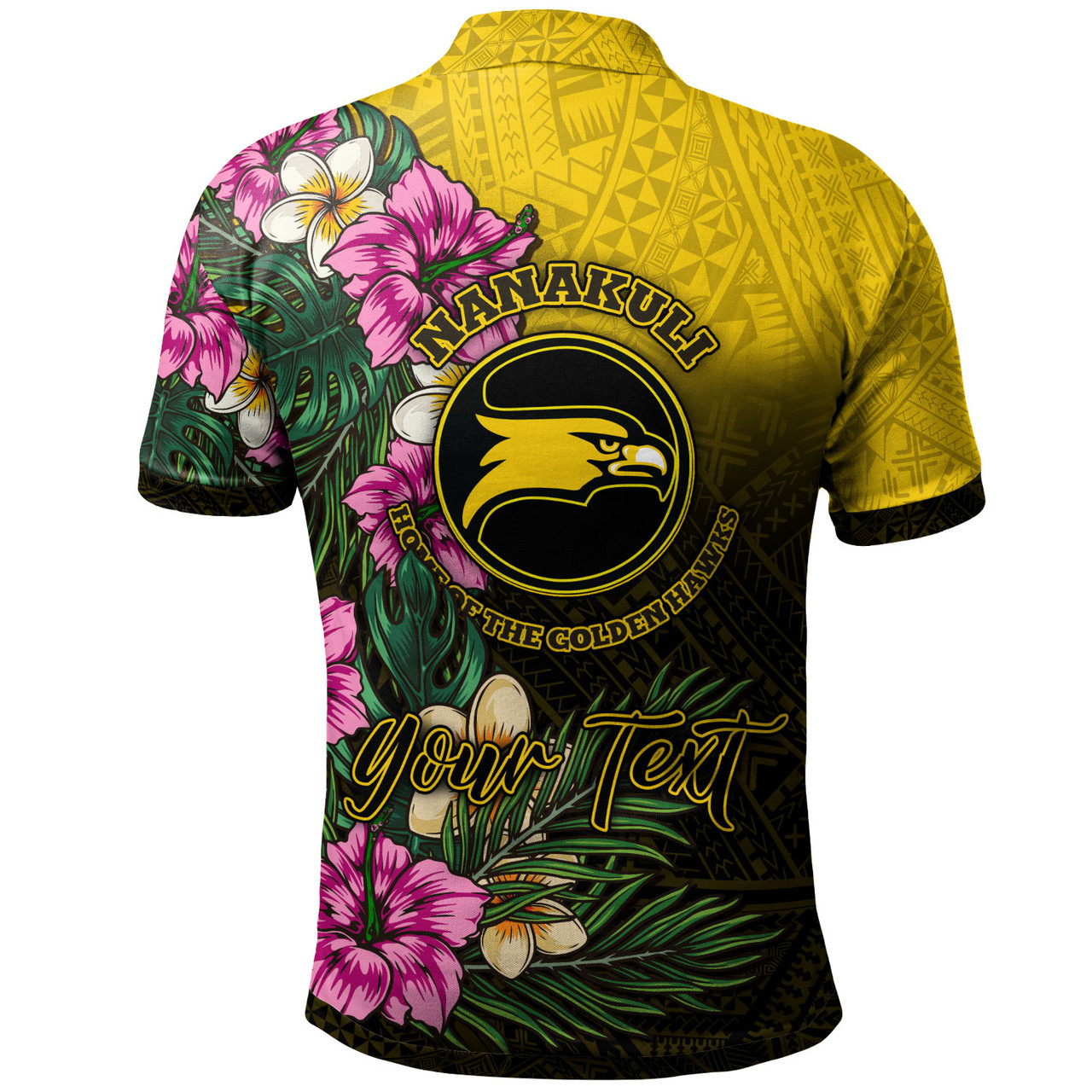 Hawaii Custom Personalised Polo Shirt - Nanakuli High and Intermediate School Hawaiian Tropical Flowers Polo Shirt 2