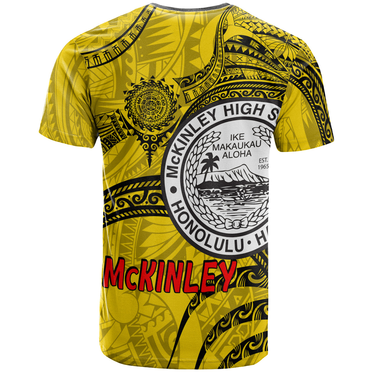 Hawaii President William McKinley High School Custom T- Shirt - McKinley High School Polynesian Pattern