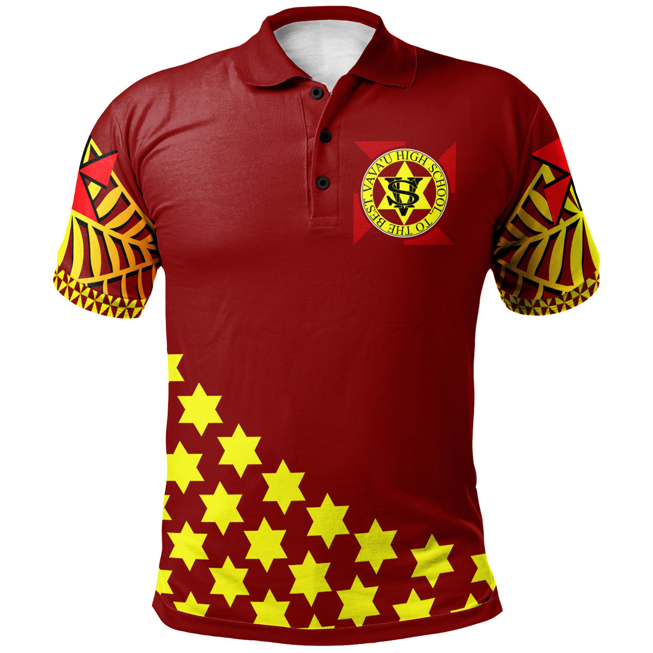 Tonga Custom Personalised Polo Shirt - Tonga High School TapaTribal Pattern