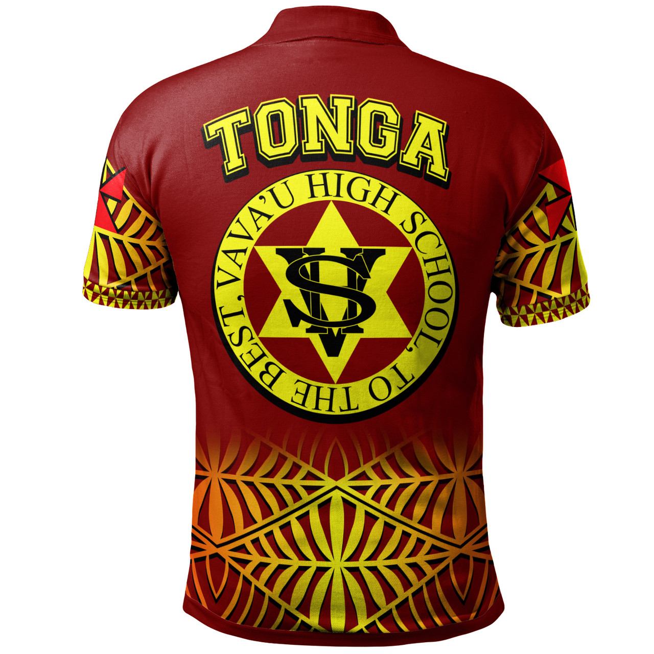 Tonga Custom Personalised Polo Shirt - Tonga High School TapaTribal Pattern