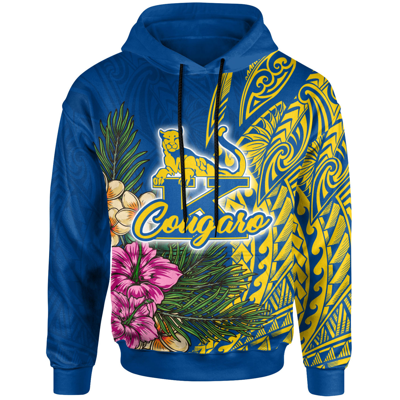 Hawaii Custom Personalised Hoodie - Henry J. Kaiser High School Hawaiian Flowers Wing Patterns