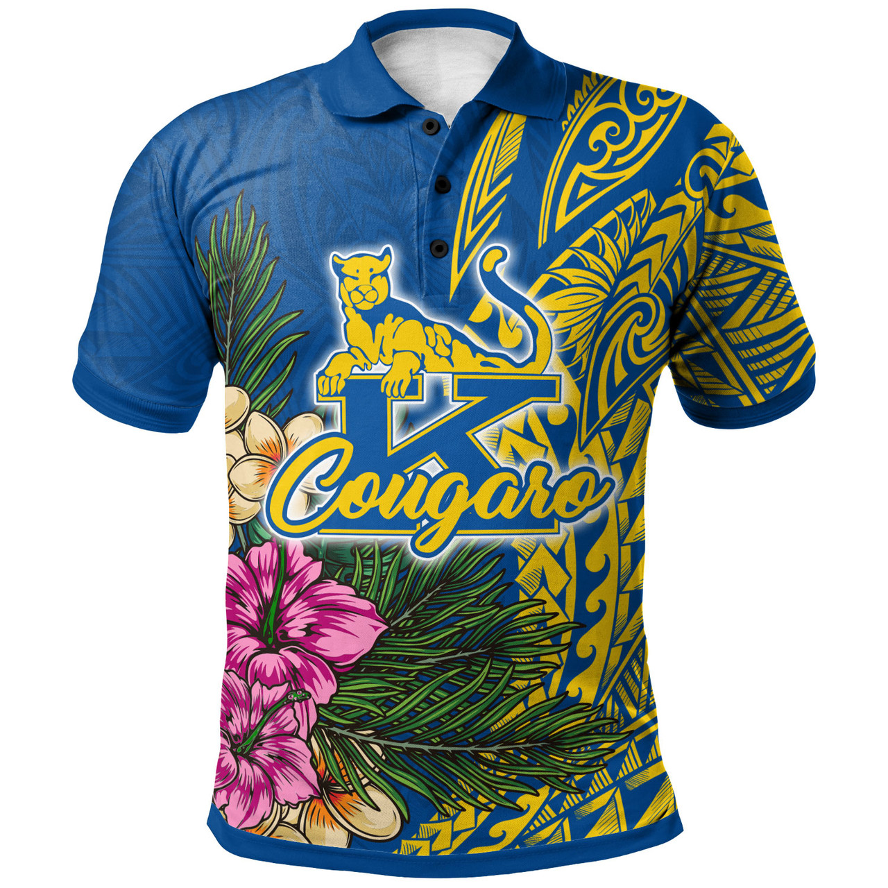 Hawaii Custom Personalised Polo Shirt - Henry J. Kaiser High School Hawaiian Flowers Wing Patterns