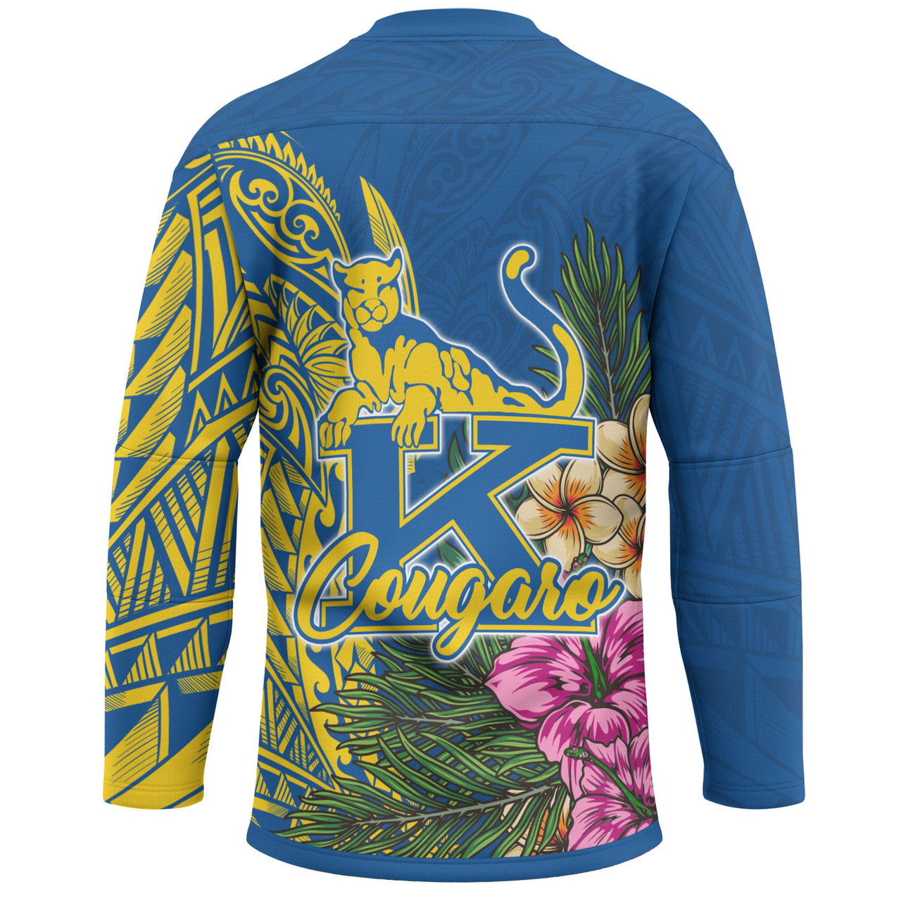 Hawaii Custom Personalised Hockey Jersey - Henry J. Kaiser High School Hawaiian Flowers Wing Patterns 2