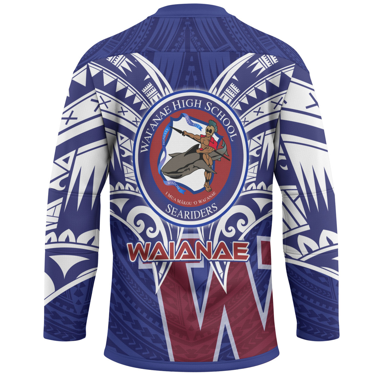 Hawaii Custom Personalised Hockey Jersey - Waianae High School Hawaiian Patterns 1