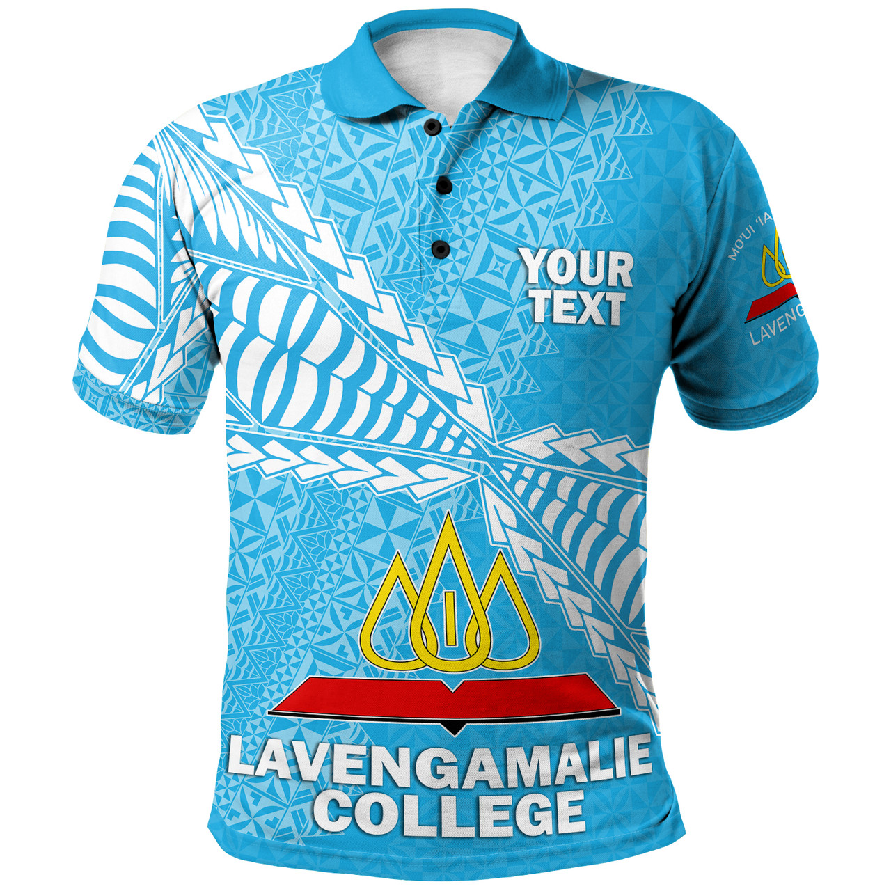 Tonga Custom Personalised Polo Shirt - Lavengamalie College Tongan Pattern