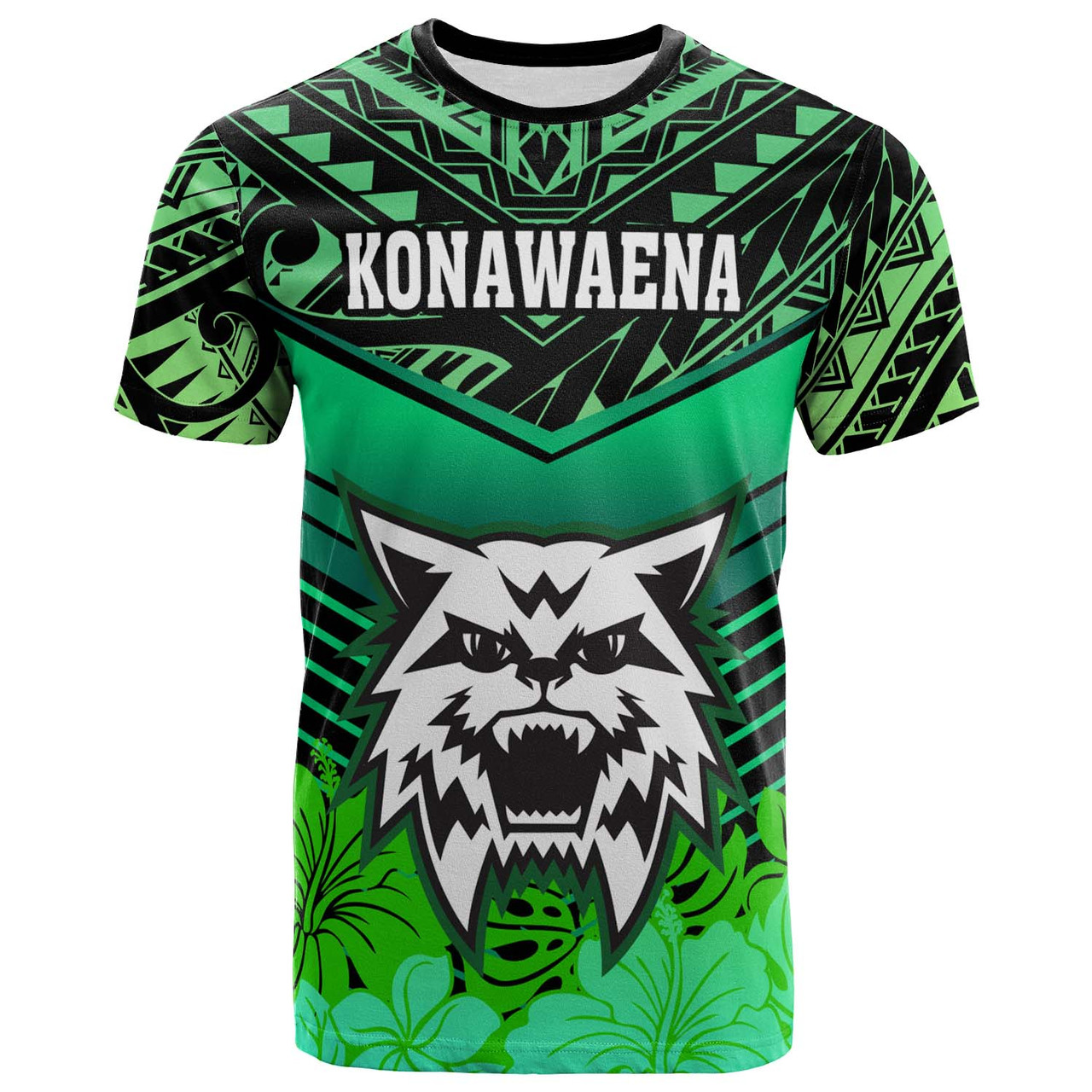 Hawaii Custom T-shirt - Konawaena High School with Polynesian Patterns