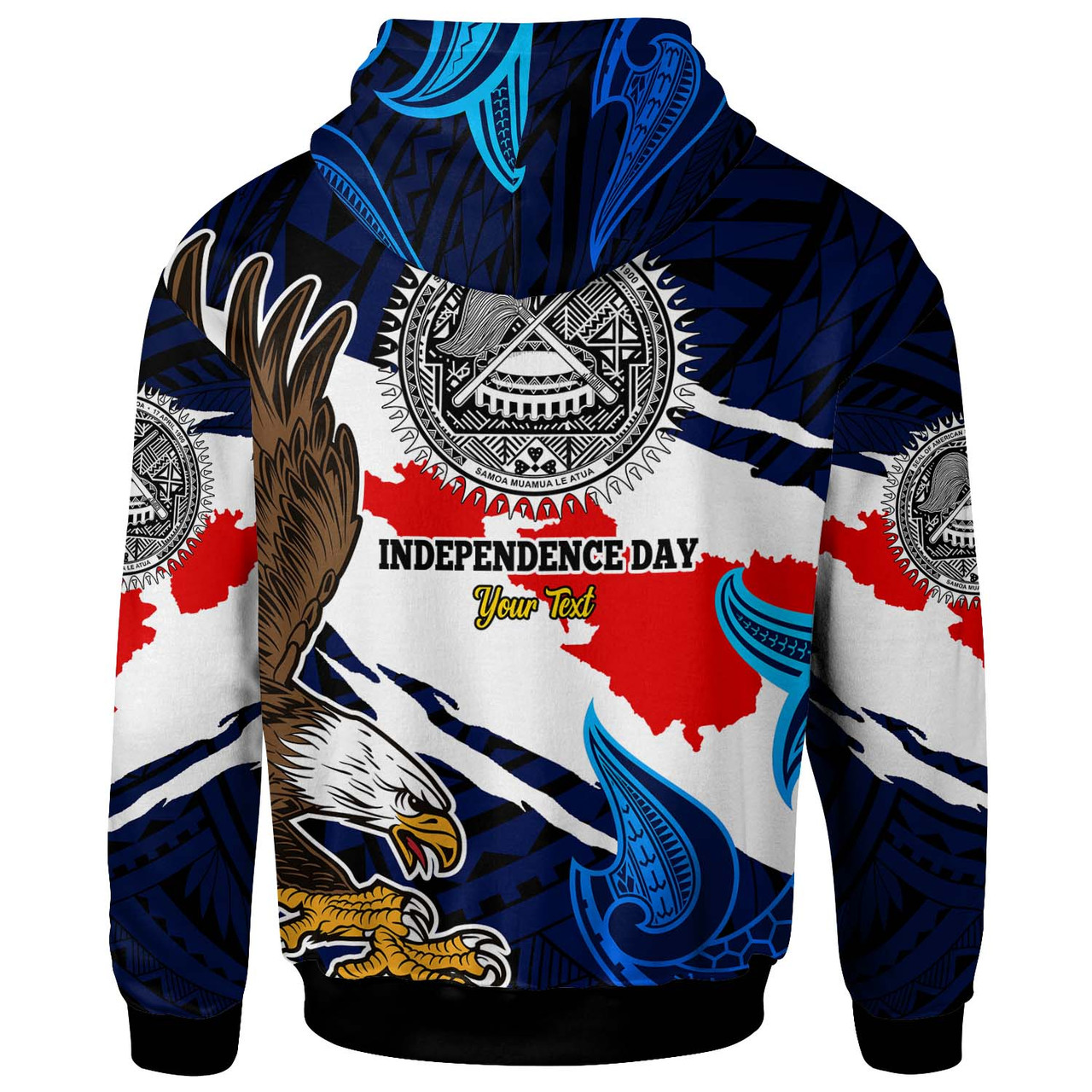 American Samoa Hoodie - Custom Happy Independence Day Samoa  with Polynesian Culture