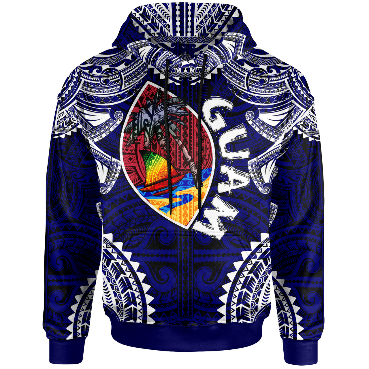 Guam Hoodie - Custom Guam Independence Day '' Wish You A Very Happy Independence Day '' With Polynesian Patterns