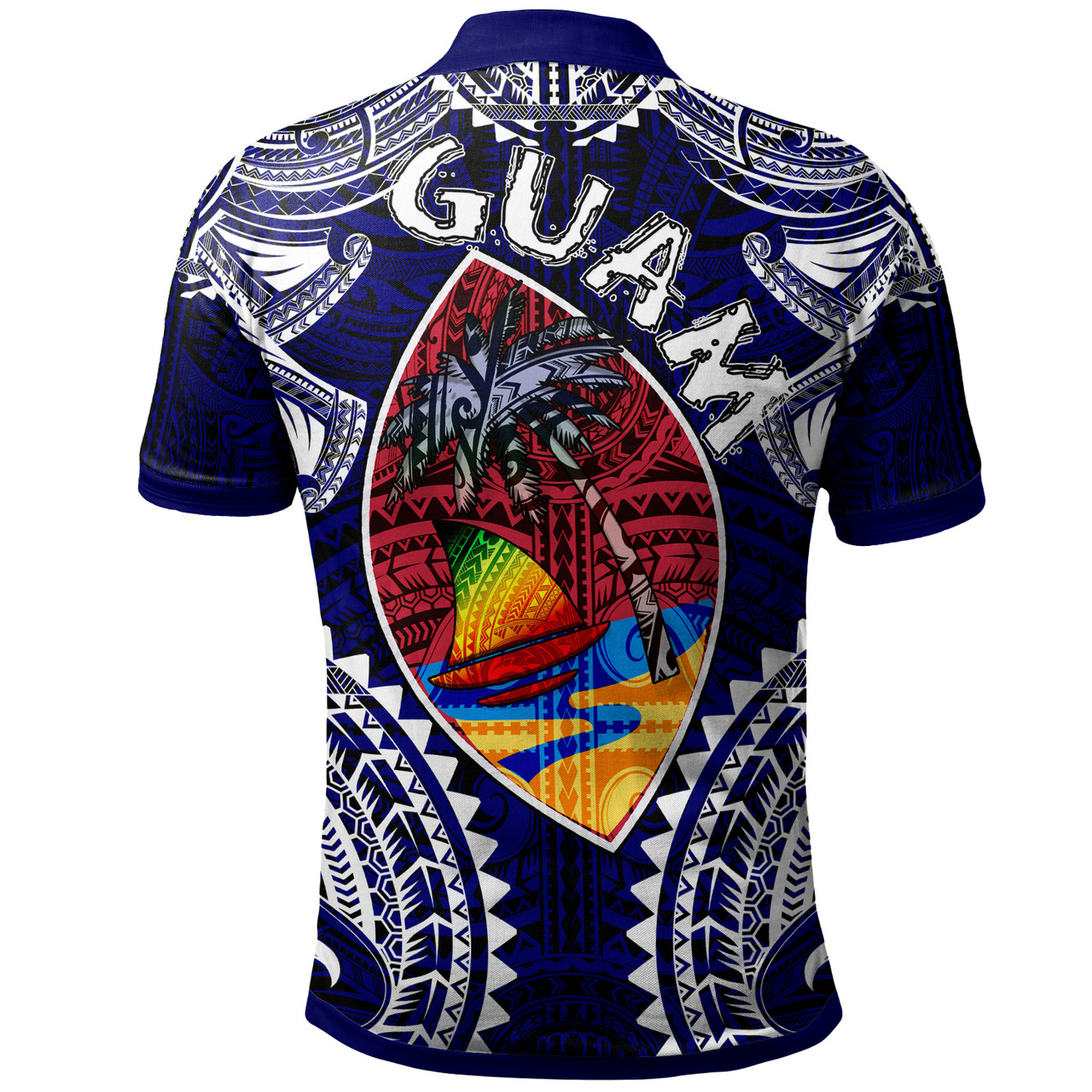 Guam Polol Shirt- Custom Guam Independence Day '' Wish You A Very Happy Independence Day '' With Polynesian Patterns