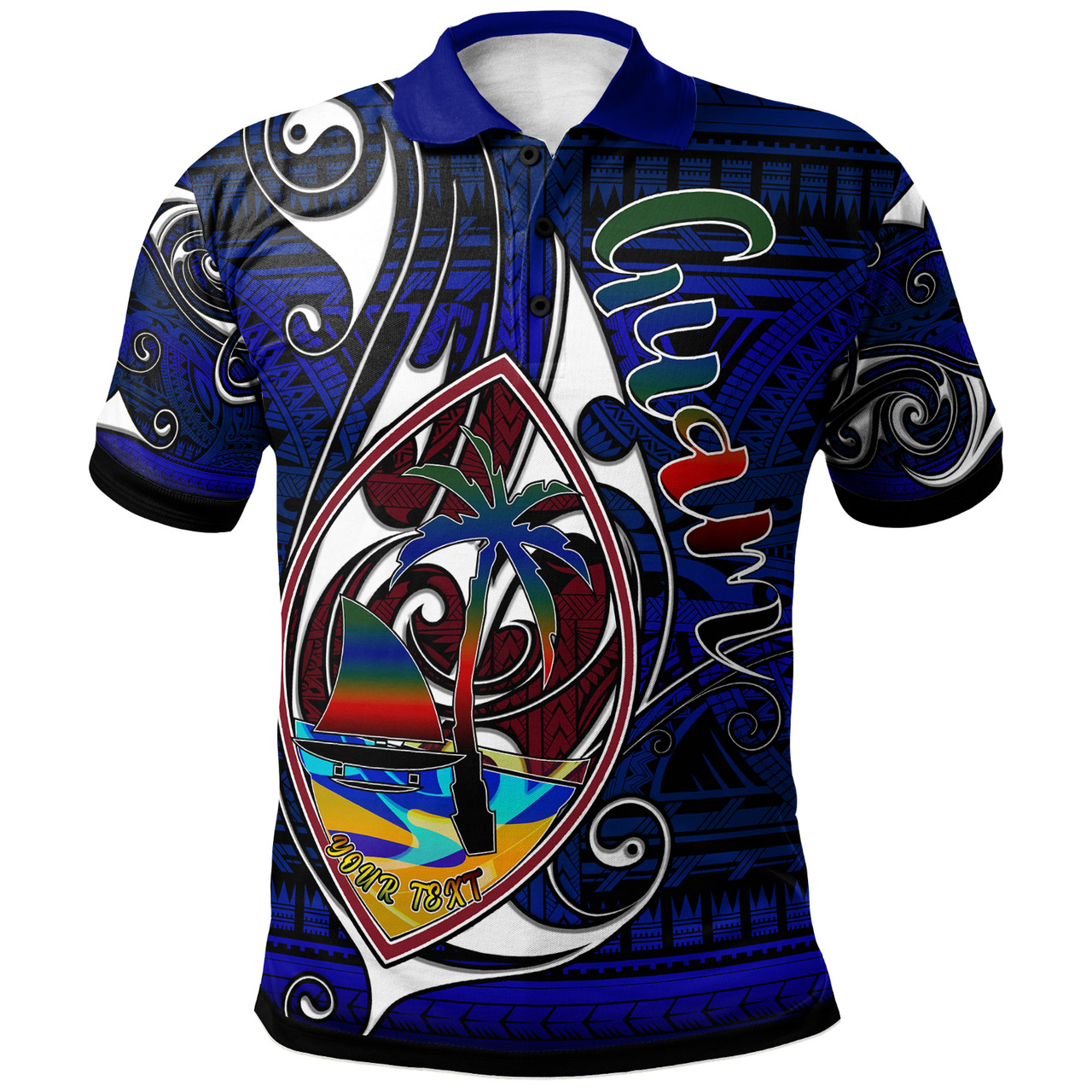 Guam Polo Shirt - Custom Guam Independence Day With Hook Polynesian Patterns