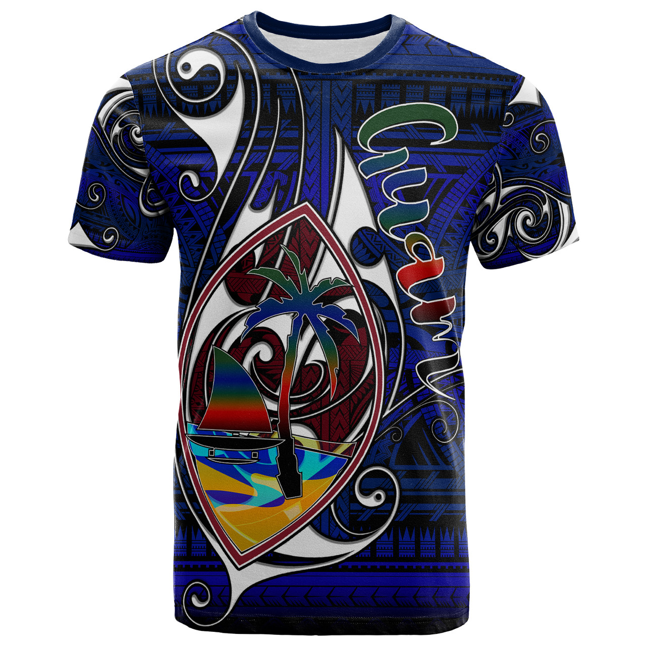 Guam T-Shirt- Custom Guam Independence Day With Hook Polynesian Patterns