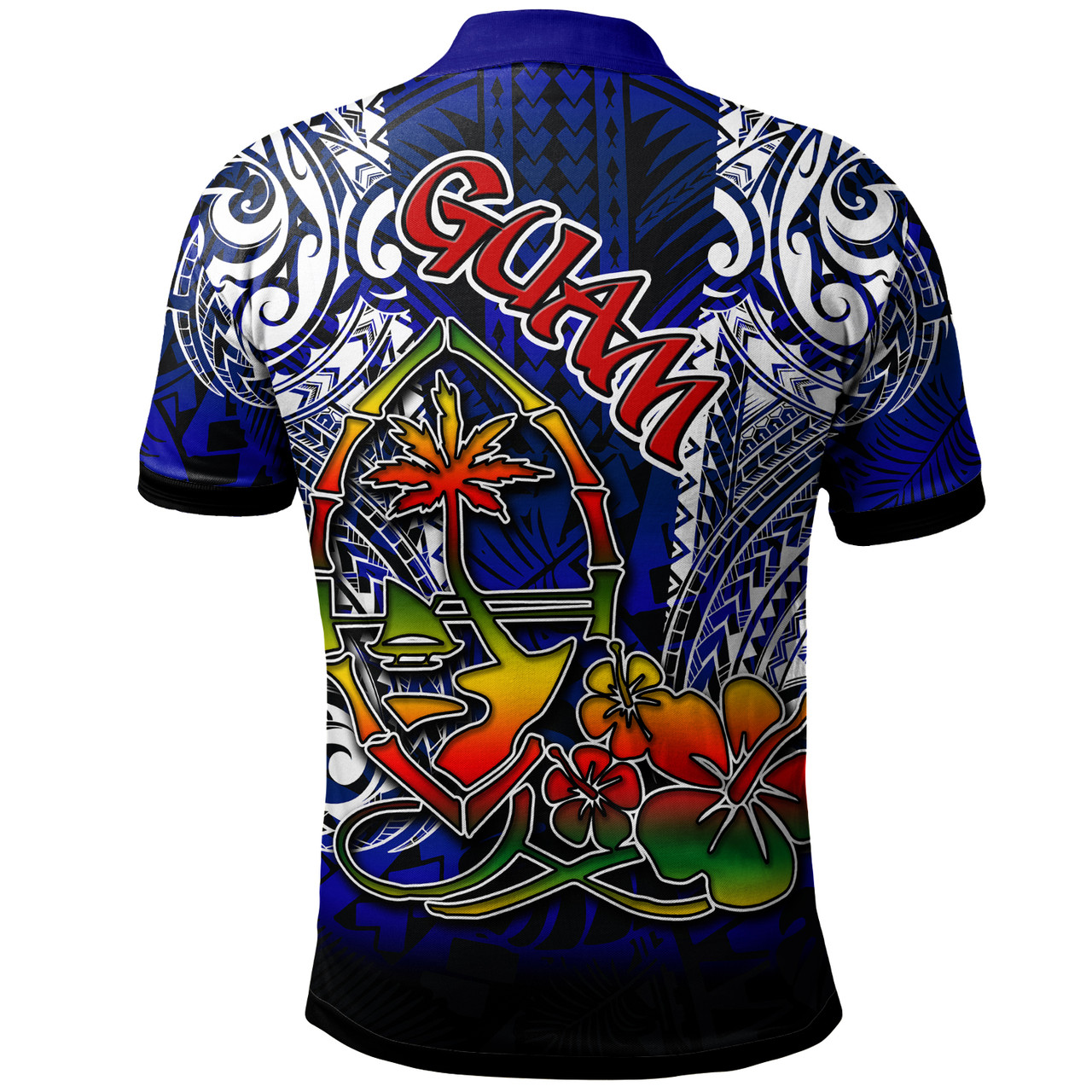 Guam Polo Shirt - Custom Guam Independence Day With Polynesian Tattoo Patterns