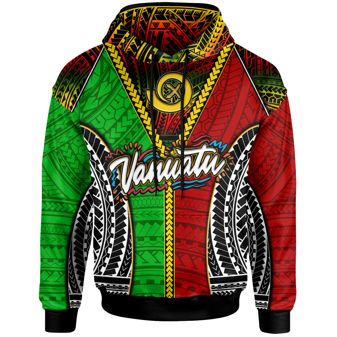 Vanuatu Hoodie - Custom Vanuatu Independence Anniversary With Polynesian Patterns Hoodie