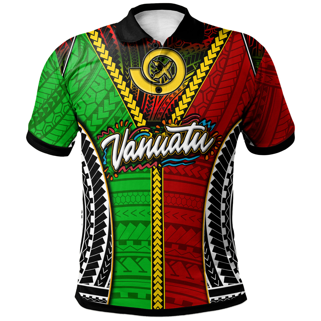 Vanuatu Polo Shirt- Custom Vanuatu Independence Anniversary With Polynesian Patterns Polo Shirt