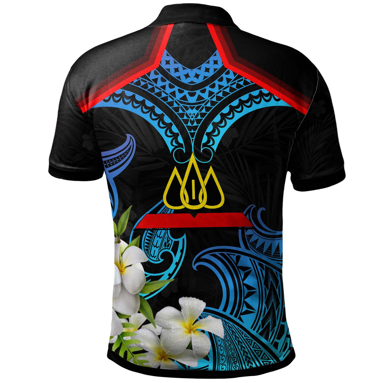 Tonga Polynesian Polo Shirt - Lavengamalie College with Polynesian Patterns and Plumeria Flower Polo Shirt