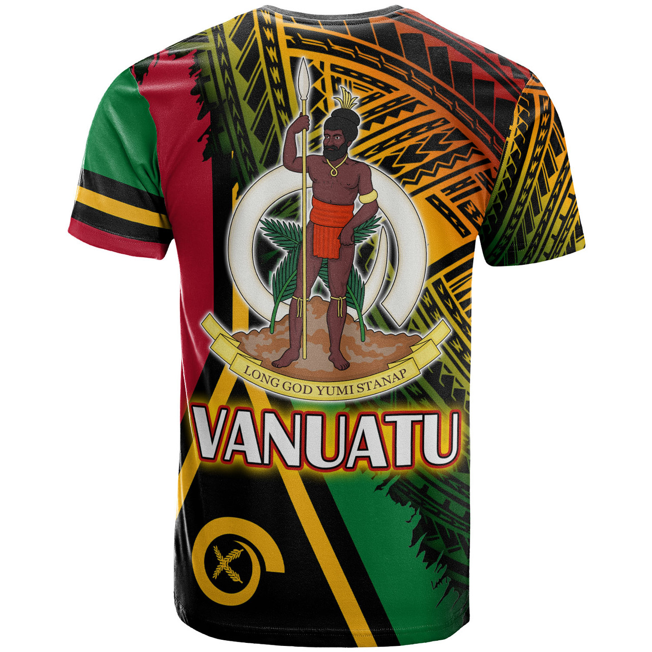 Vanuatu T-Shirt - Custom Polynesian Grunge Texture Style T-Shirt