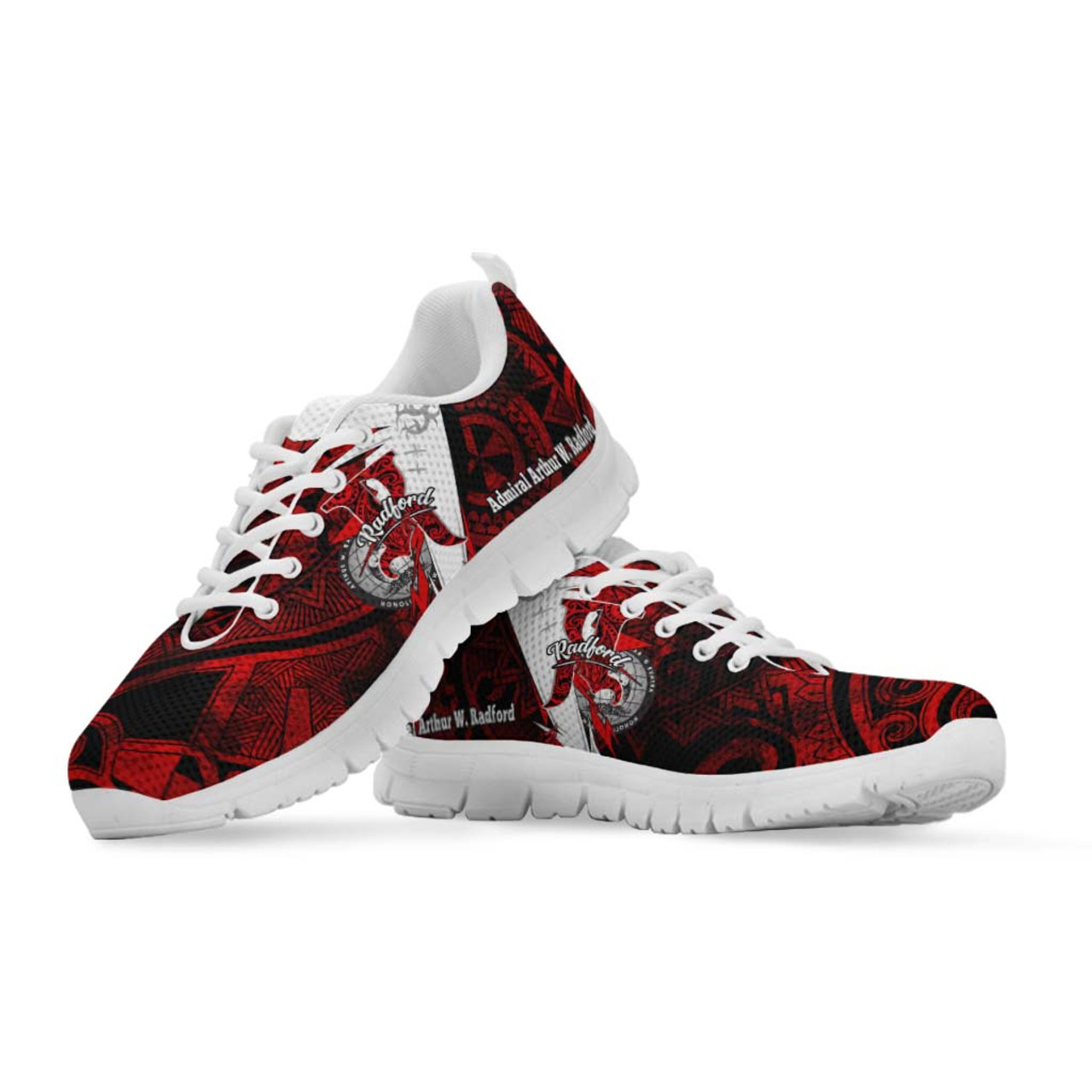 Hawaii Sneakers - Admiral Arthur W. Radford High School Tribal Pattern