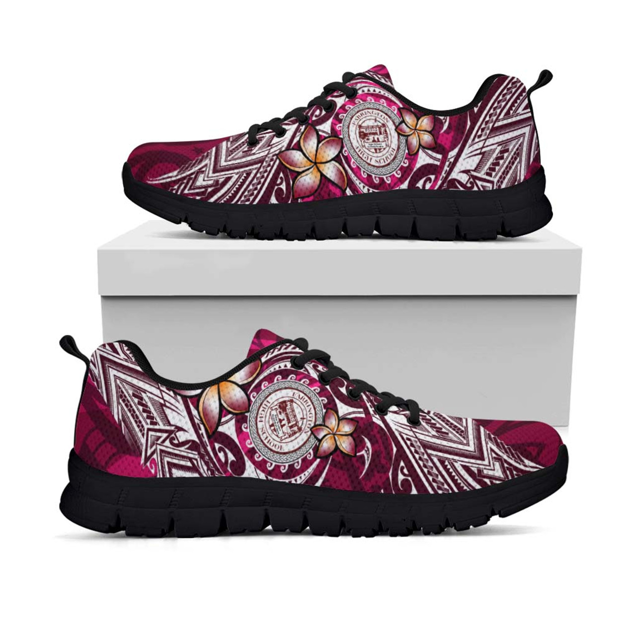 Hawaii Sneakers - Farrington High School Polynesian Tribal Pattern