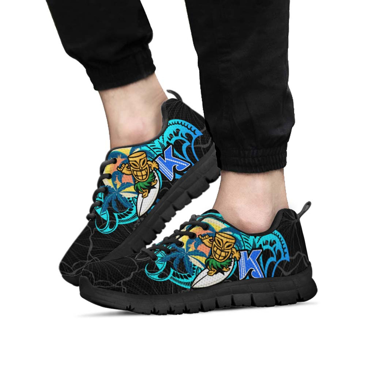 Hawaii Sneakers - Kailua High School Polynesian Tribal Pattern