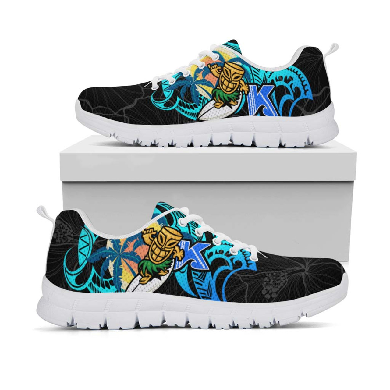 Hawaii Sneakers - Kailua High School Polynesian Tribal Pattern