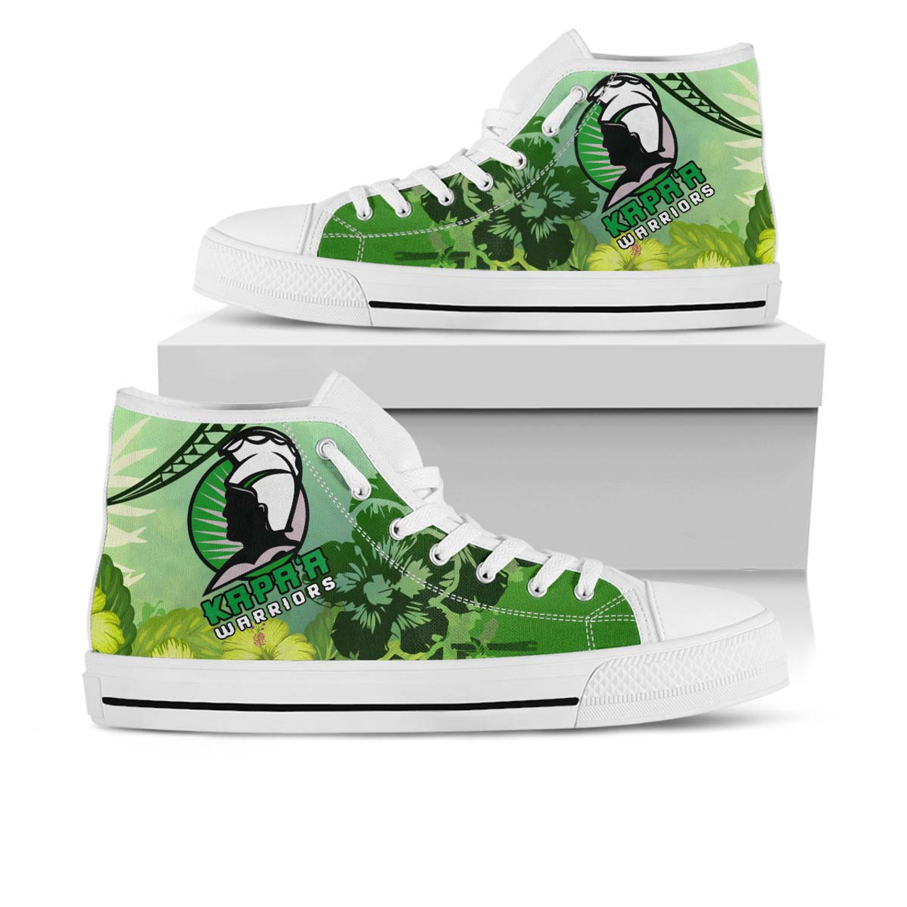 Hawaii High Top Shoes - Kapaa High School Polynesian Tribal Pattern