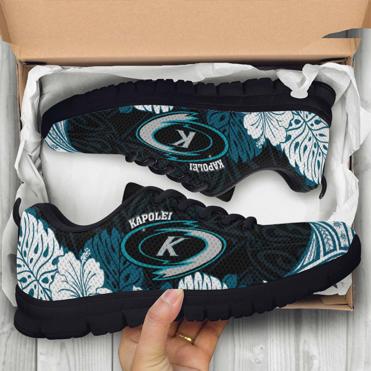 Hawaii Sneakers - Kapolei High School Polynesian Tribal Pattern