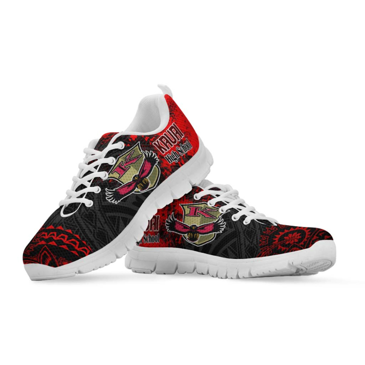 Hawaii Sneakers - Kaui High School Polynesian Tribal Pattern