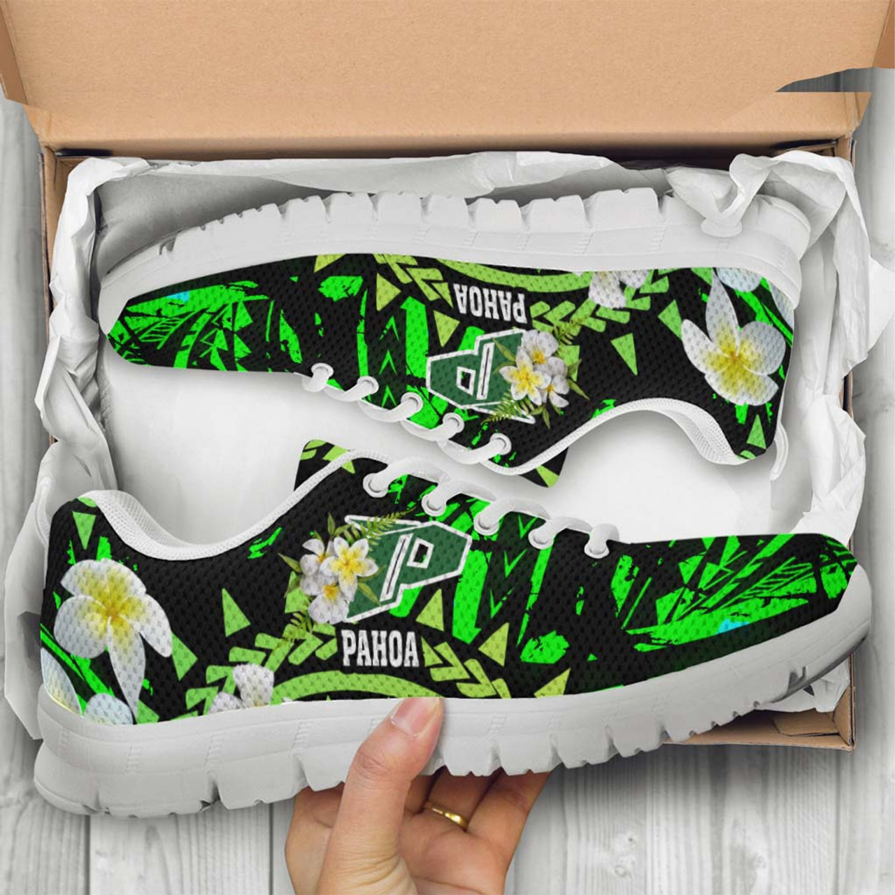 Hawaii Sneakers - Pahoa High & Intermediate School Polynesian Pattern