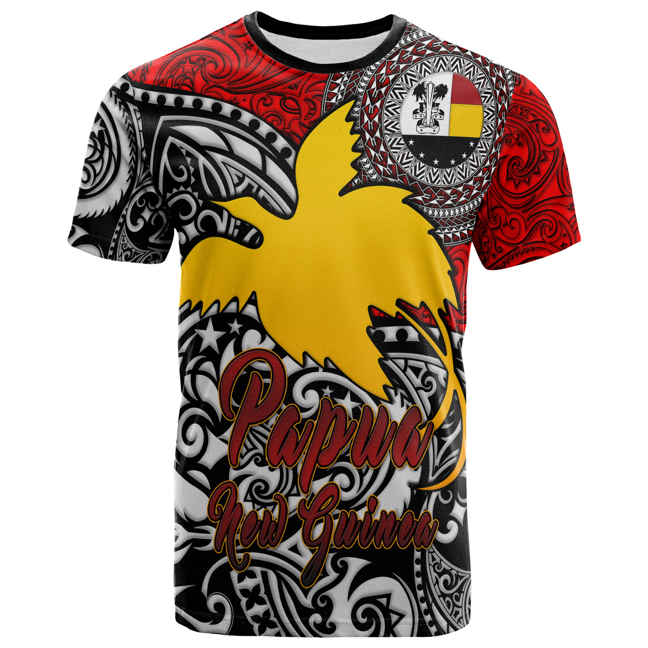 Papua New Guinea T-shirt - Custom Madang Of Papua New Guinea With Polynesian Patterns T-shirt