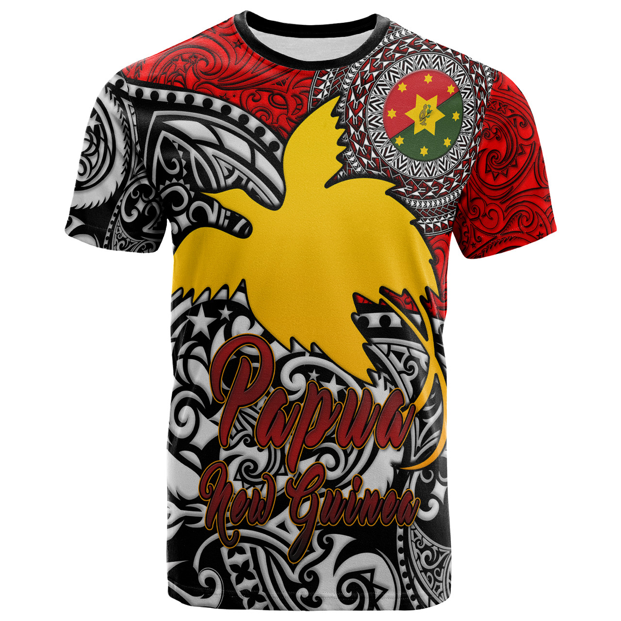 Papua New Guinea T-shirt - Custom Eastern Highlands Of Papua New Guinea With Polynesian Patterns T-shirt