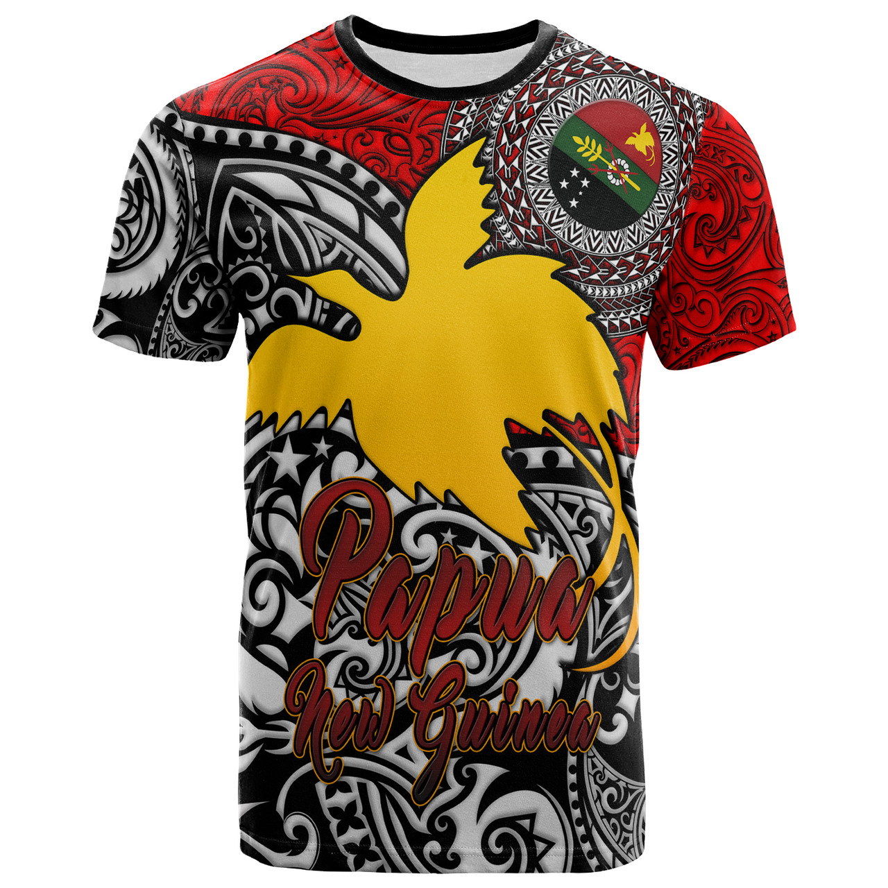 Papua New Guinea T-shirt - Custom Chimbu Of Papua New Guinea With Polynesian Patterns T-shirt