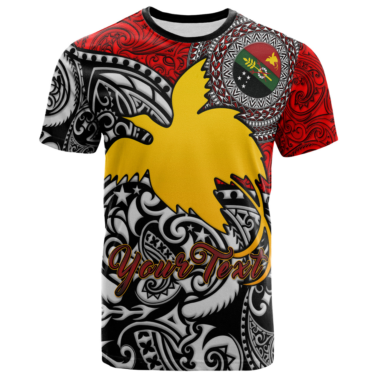 Papua New Guinea T-shirt - Custom Chimbu Of Papua New Guinea With Polynesian Patterns T-shirt