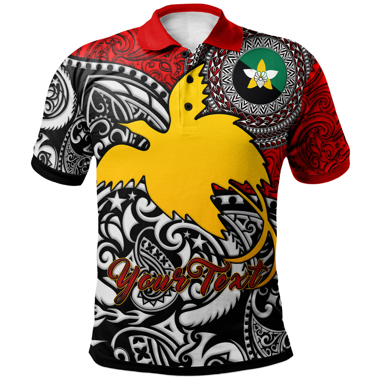 Papua New Guinea Polo Shirt - Custom Enga Of Papua New Guinea With Polynesian Patterns Polo Shirt