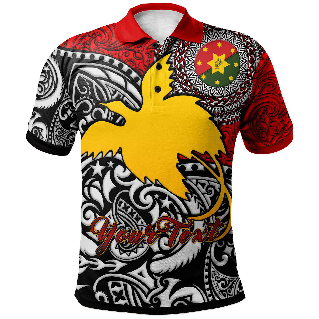 Papua New Guinea Polo Shirt - Custom Eastern Highlands Of Papua New Guinea With Polynesian Patterns Polo Shirt