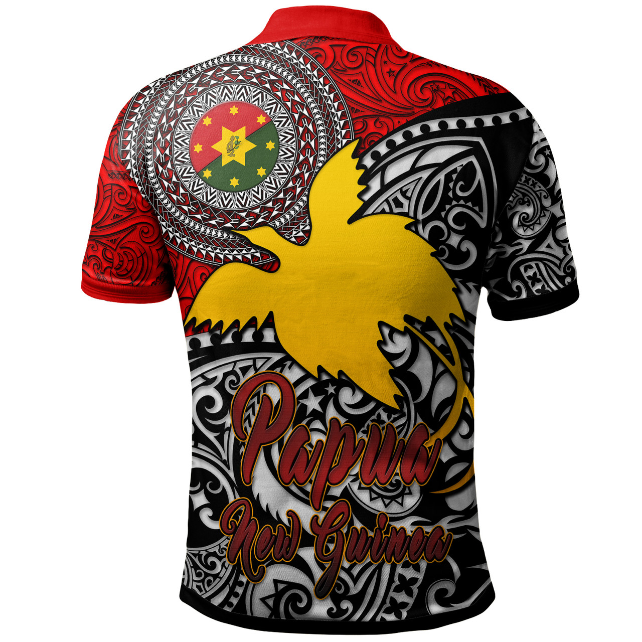 Papua New Guinea Polo Shirt - Custom Eastern Highlands Of Papua New Guinea With Polynesian Patterns Polo Shirt