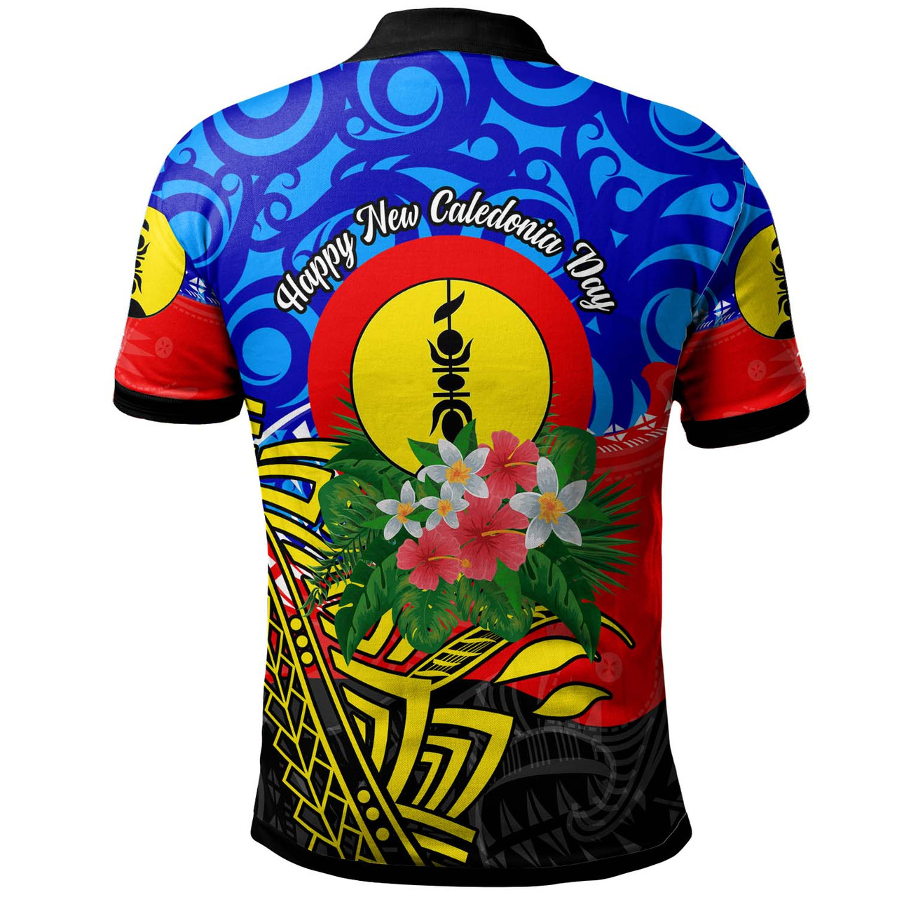 New Caledonia Polo Shirt - Custom Personalised "Land of Speech, Land of Sharing" with Polynesian Polo Shirt