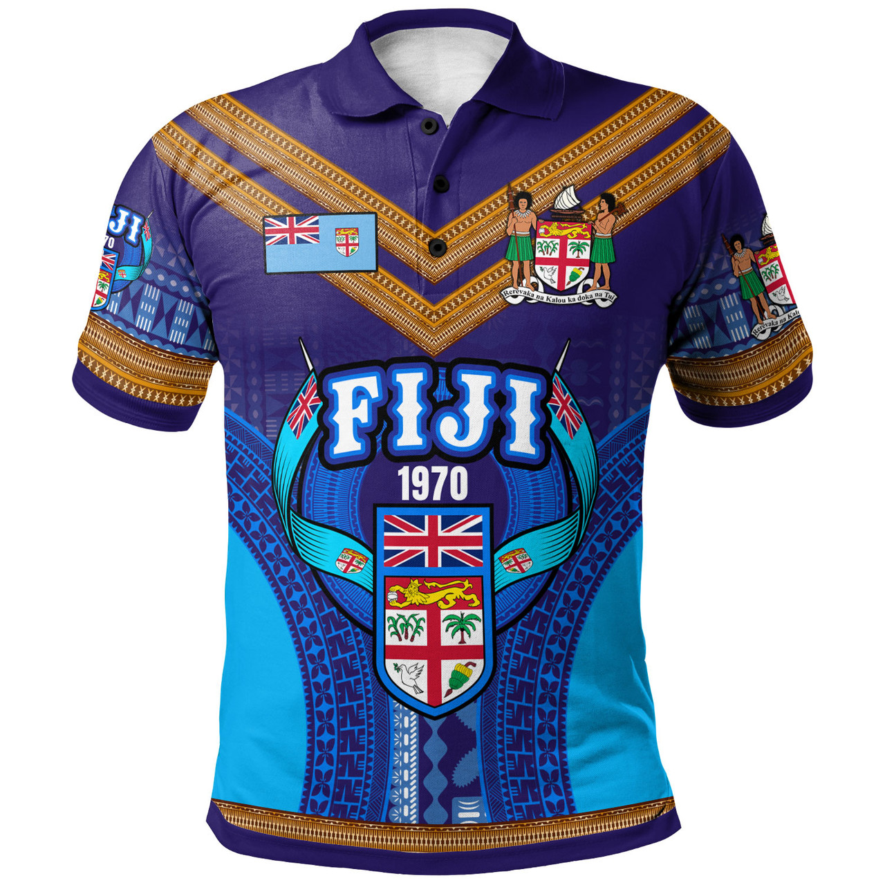 Fiji Day Polo Shirt - Custom BULA FIJI Tapa Patterns Polo Shirt