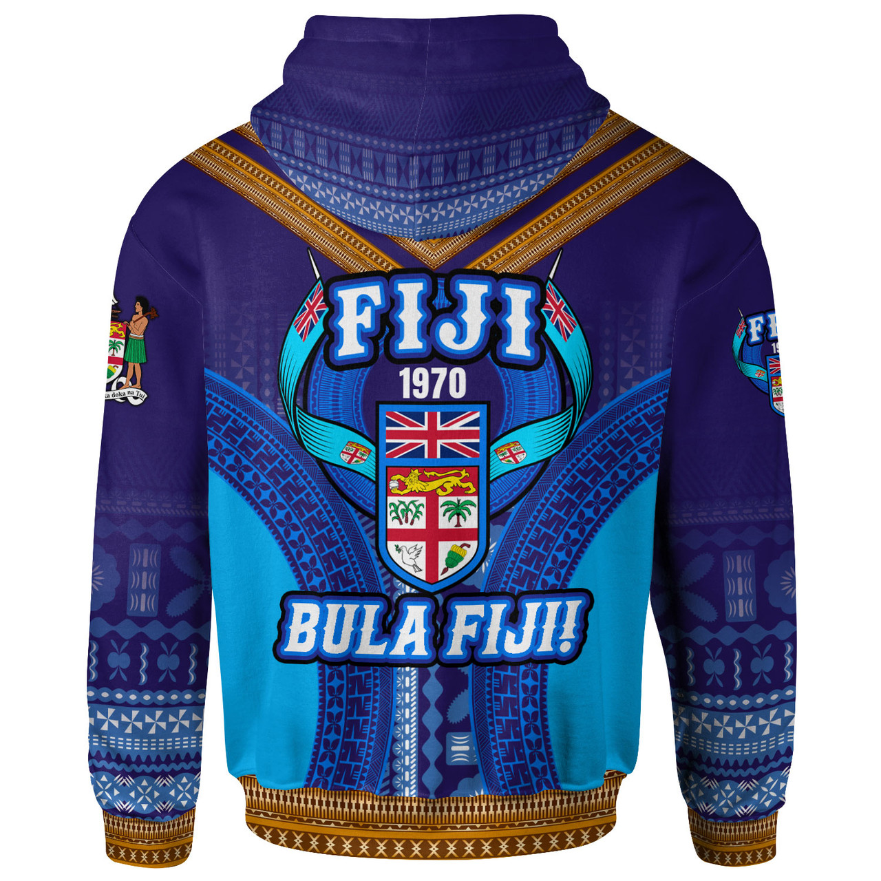 Fiji Day Hoodie - Custom BULA FIJI Tapa Patterns Hoodie